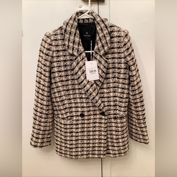 Anine Bing Jackets & Blazers - ANINE BING Multi Color Metallic Diana Tweed Blazer XXS Double Breasted​​​​​​
